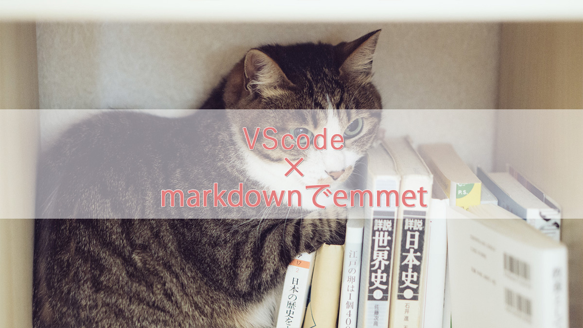 VScodeのemmetをmarkdownで有効にする方法