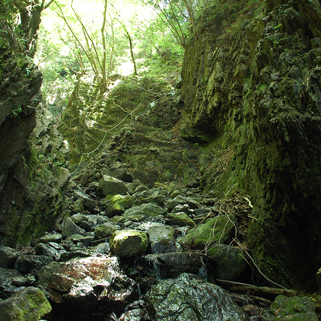 棒ノ折山鎖場