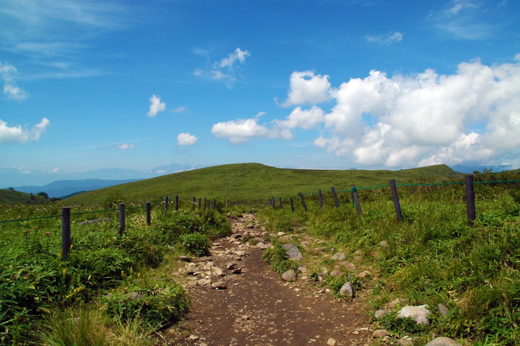 霧ケ峰から蝶々深山を臨む