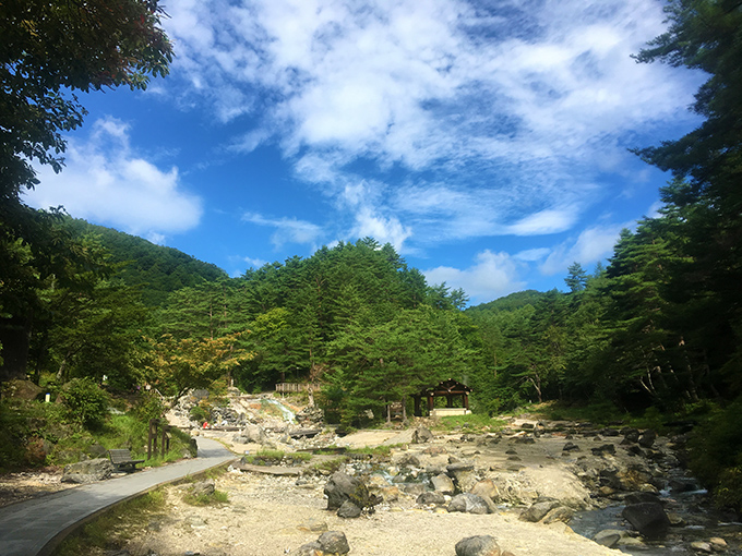 西の河原温泉へ