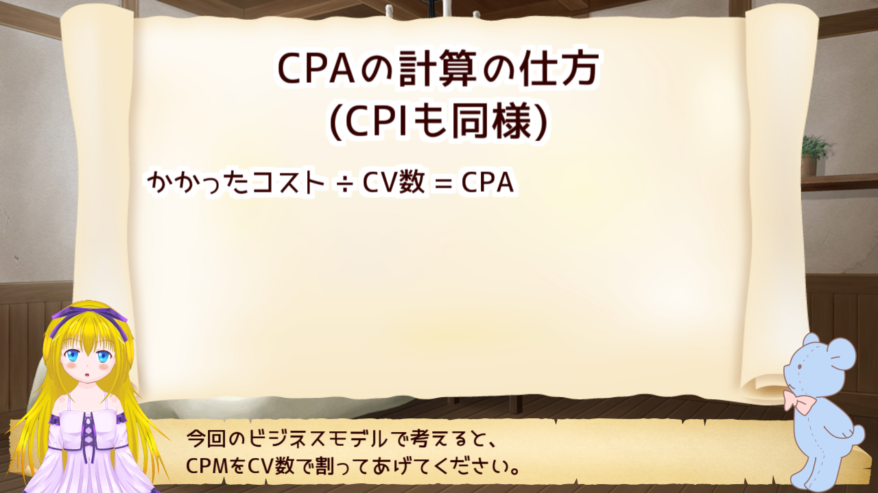 CPA・CPIの計算方法だよ